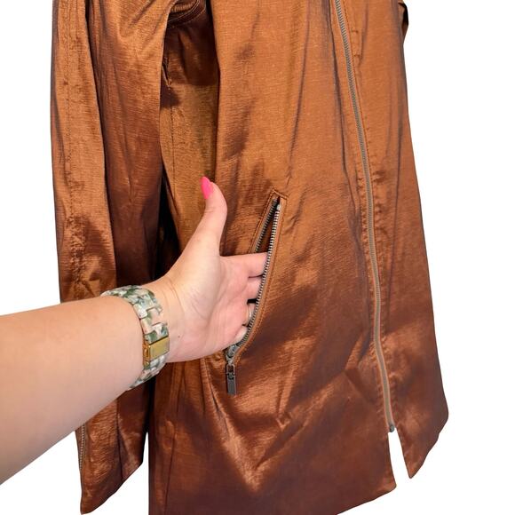 Mycra Pac Copper Metallic Full Zip Water Resistant Jacket sz 0 P Petite NEW Tags - Picture 15 of 16